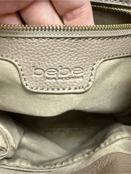 bebe Taupe Faux-Fur Backpack with Gold Hardware main image 10